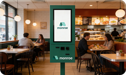 Entertainment/Retail kiosk in restaurant setting